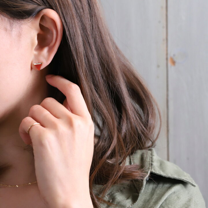 楽天市場】ピアス 18k 18金ピアス レディース シンプル トライアングル 