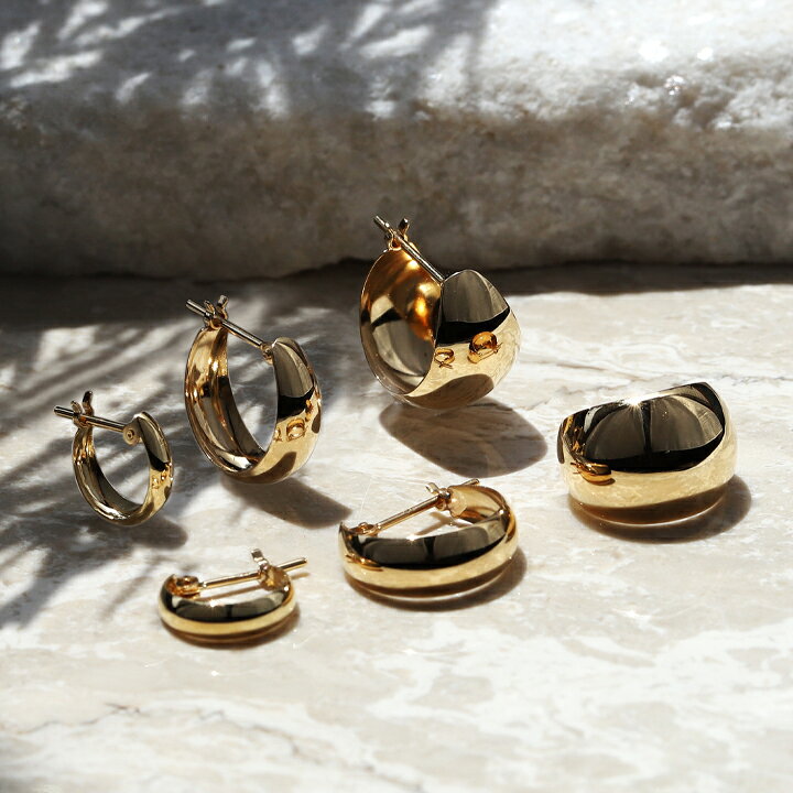 楽天市場】1000円クーポン▽5/15まで フープピアス 18k ピアス k18 18  