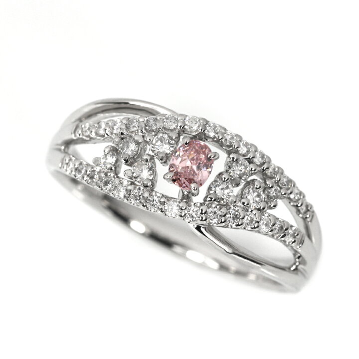 楽天市場】Pt ピンクダイヤモンド リング FANCY PINK SI2 0.126ct  