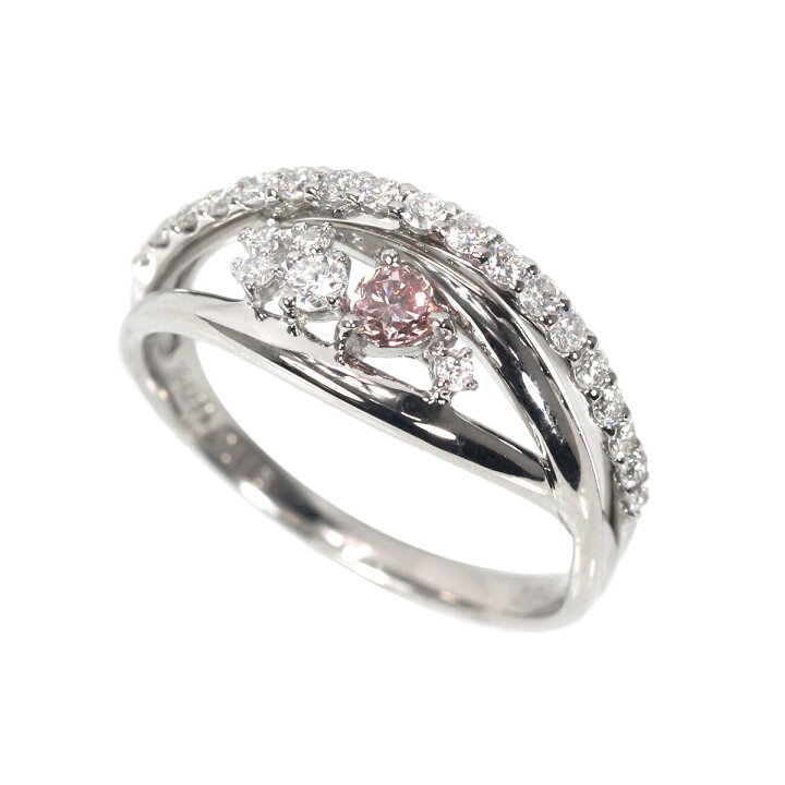 楽天市場】Pt ピンクダイヤモンド リング FANCY PINK SI2 0.118ct  