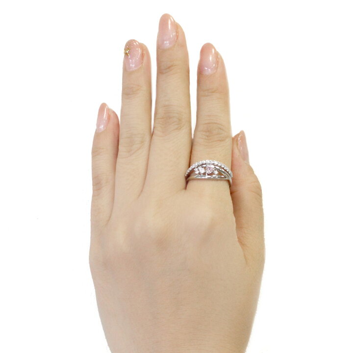 楽天市場】Pt ピンクダイヤモンド リング FANCY PINK SI2 0.118ct  