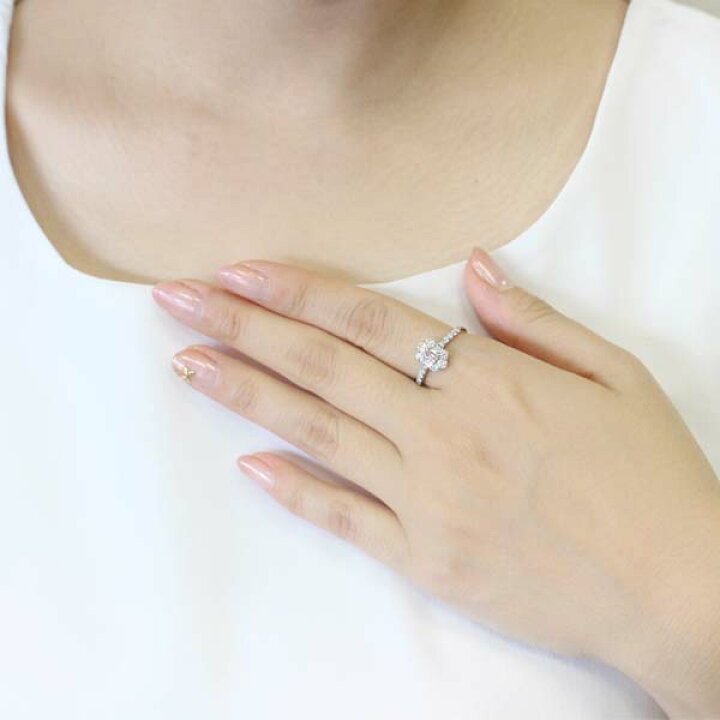 楽天市場】Pt ピンクダイヤモンド リング FANCY ORANGY PINK I1 0.216  