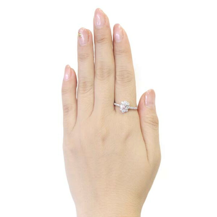 楽天市場】Pt ピンクダイヤモンド リング FANCY ORANGY PINK I1 0.216  