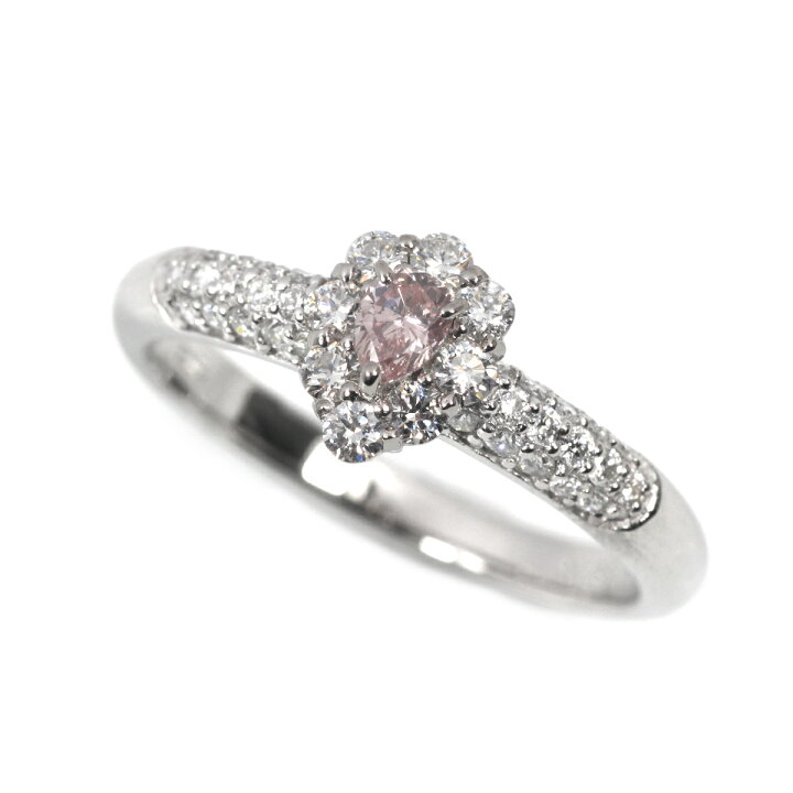 楽天市場】Pt ピンクダイヤモンド リング FANCY ORANGY PINK VS2 0.131  