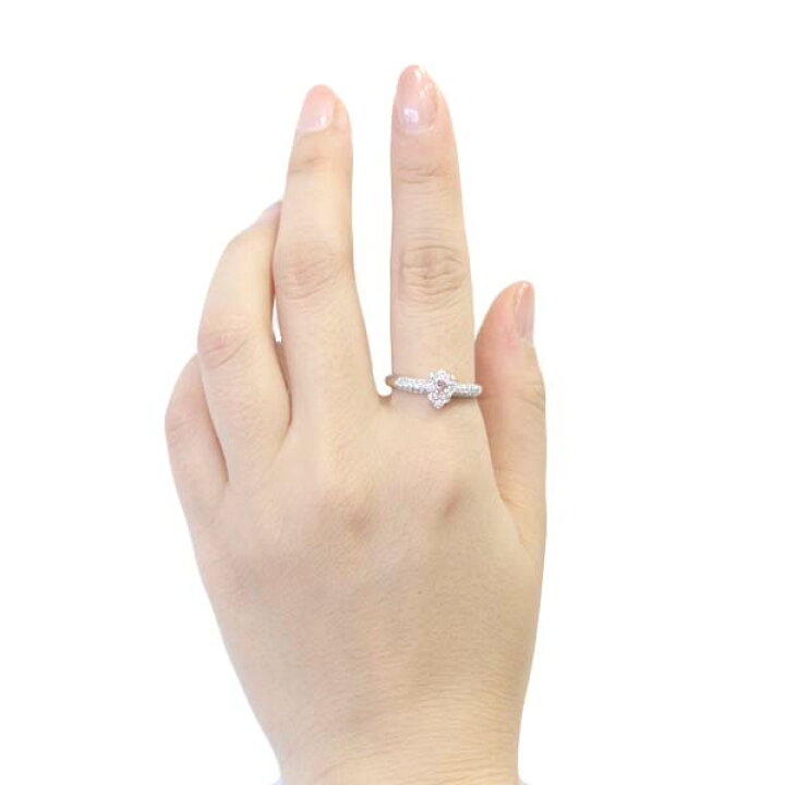 楽天市場】Pt ピンクダイヤモンド リング FANCY ORANGY PINK VS2 0.131  