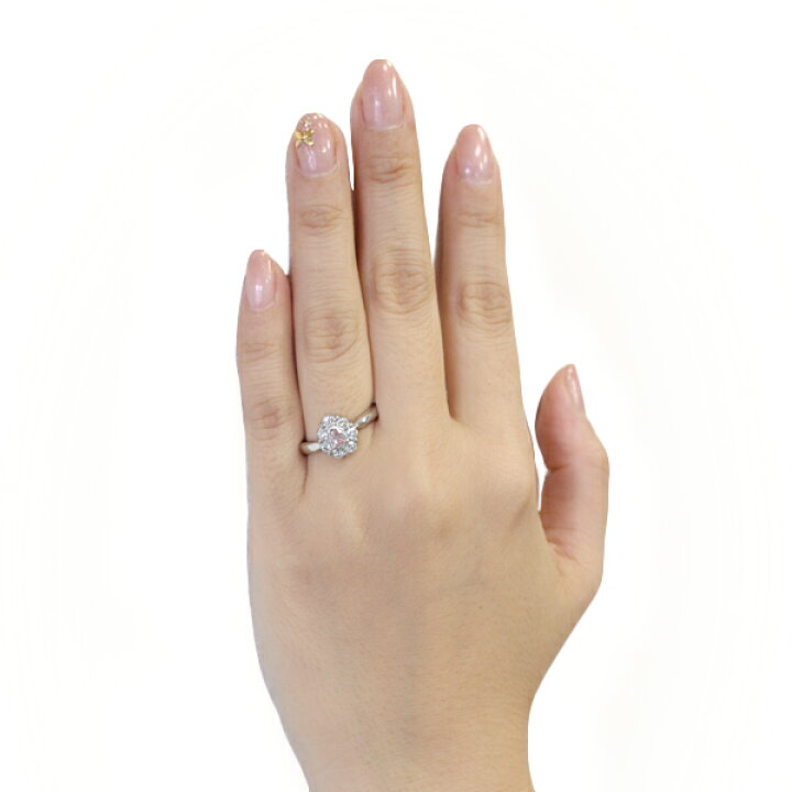 楽天市場】Pt ピンクダイヤモンド リング 0.195ct ／脇石ダイヤ計0.46  