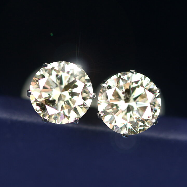 楽天市場】1カラット 天然ダイヤモンド ピアス 一粒 1.0ct プラチナ  