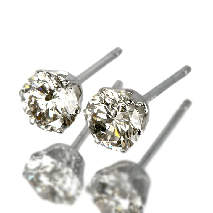 楽天市場】1カラット 天然ダイヤモンド ピアス 一粒 1.0ct プラチナ 