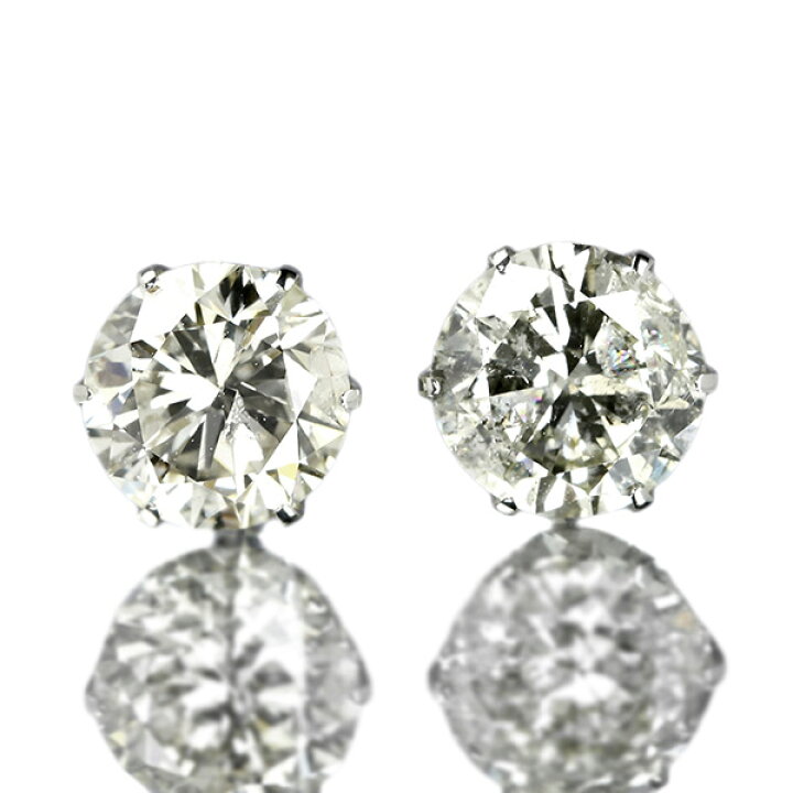 楽天市場】ダイヤモンド ピアス 一粒 1.5ct プラチナ Pt900 6本爪 0.75 