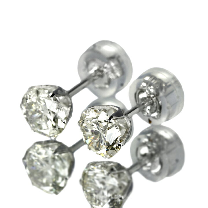 楽天市場】ダイヤモンド ピアス 一粒 1.5ct プラチナ Pt900 6本爪 0.75 