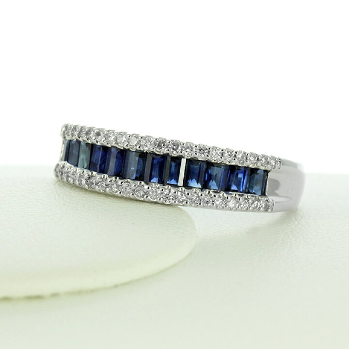 楽天市場】サファイア ダイヤモンド リング Pt900 プラチナ 1.0ct 鑑別 
