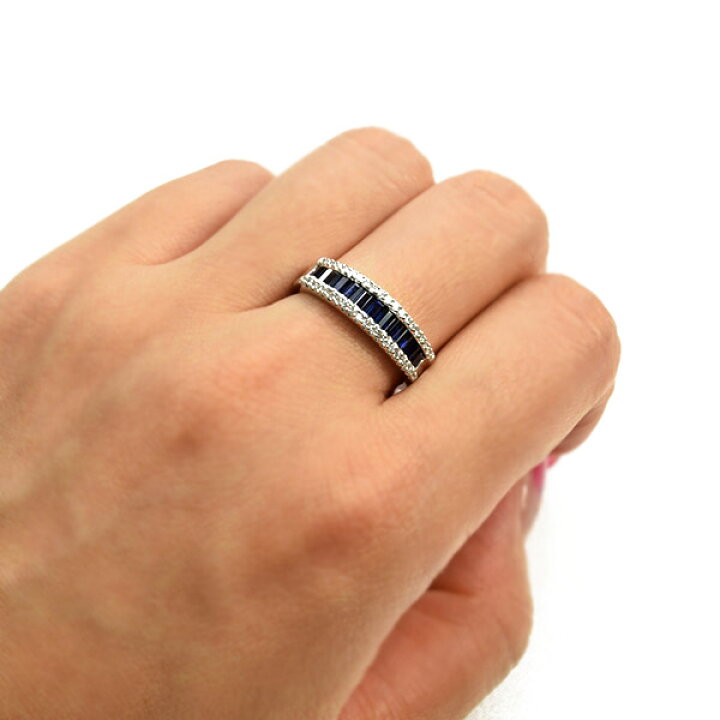 楽天市場】サファイア ダイヤモンド リング Pt900 プラチナ 1.0ct 鑑別 