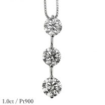 楽天市場】スリーストーン（カラット数1.0 ～ 1.99ct）（ネックレス 