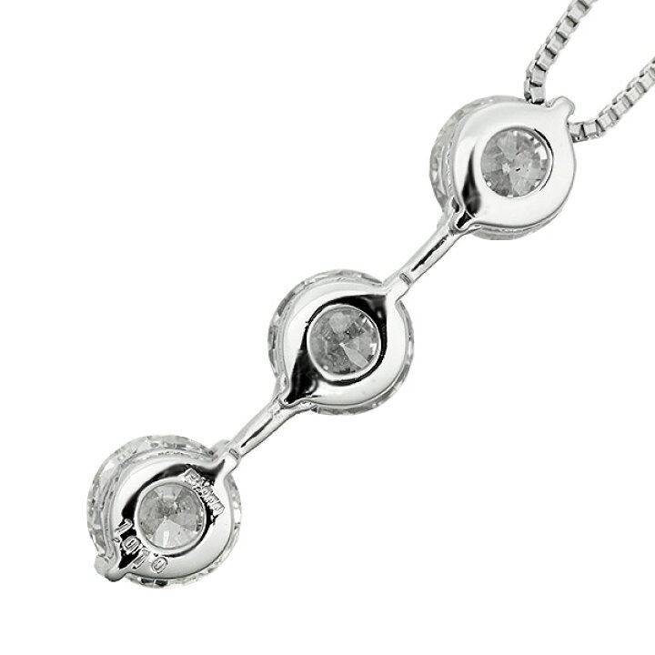 楽天市場】ダイヤモンド ネックレス スリーストーン トリロジー 1.0ct 