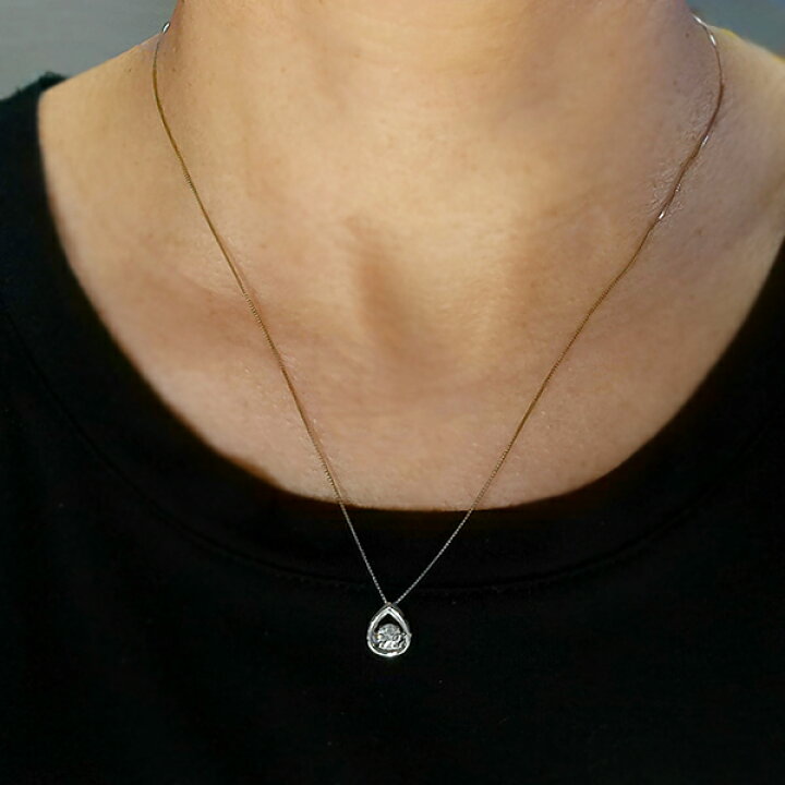 PT ダイヤ 0.03CT スイングネックレス Pt900 ダイヤモンド 0.3ct