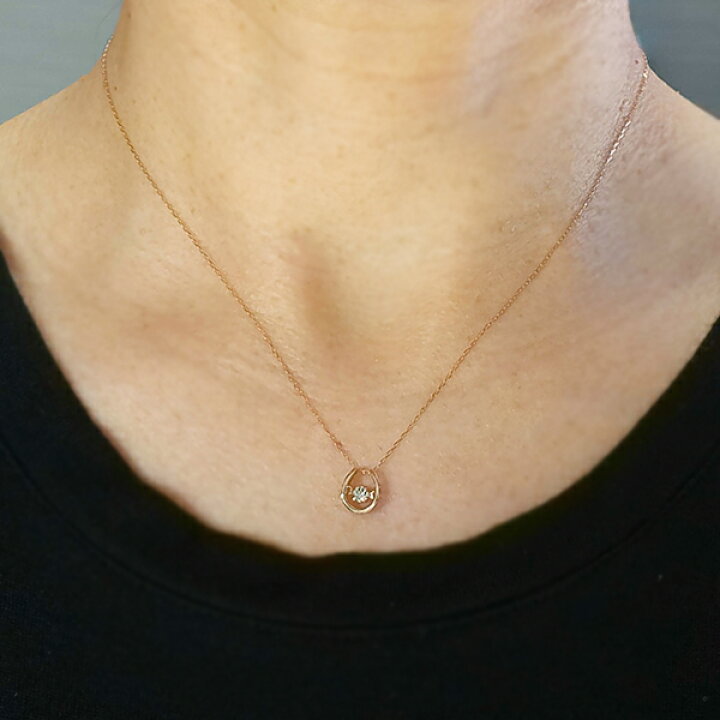 楽天市場】ダンシングストーン ダイヤモンド ネックレス 0.1ct K18 