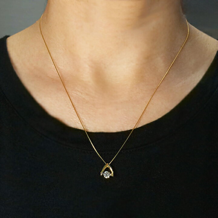 楽天市場】ダンシングストーン ダイヤモンド ネックレス 0.3ct K18 