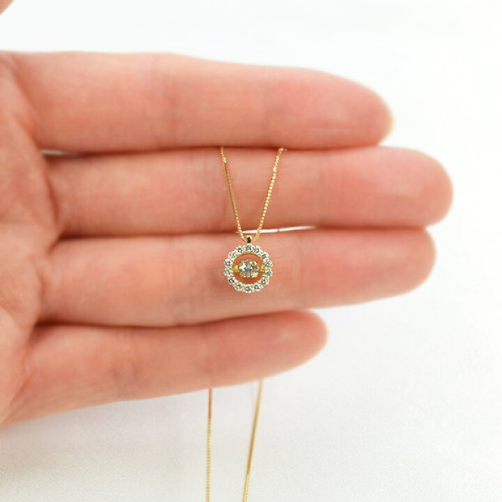 楽天市場】ダンシングストーン ダイヤモンド ネックレス 0.3ct K18 