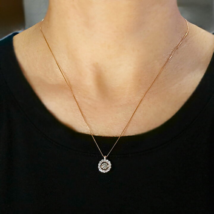 楽天市場】ダンシングストーン ダイヤモンド ネックレス 0.5ct K18 