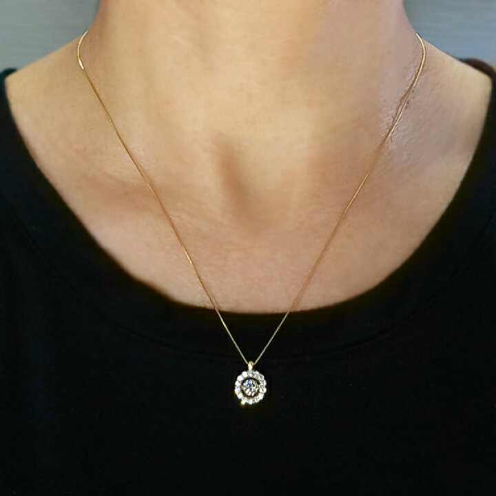 楽天市場】ダンシングストーン ダイヤモンド ネックレス 0.5ct K18 