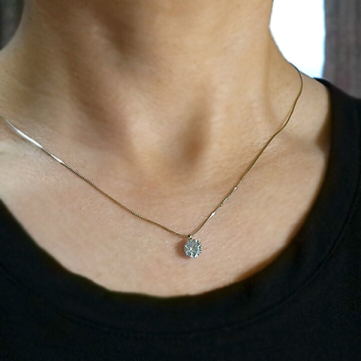 楽天市場】1カラット ダイヤモンド ネックレス 一粒 1.0ct 6本爪 