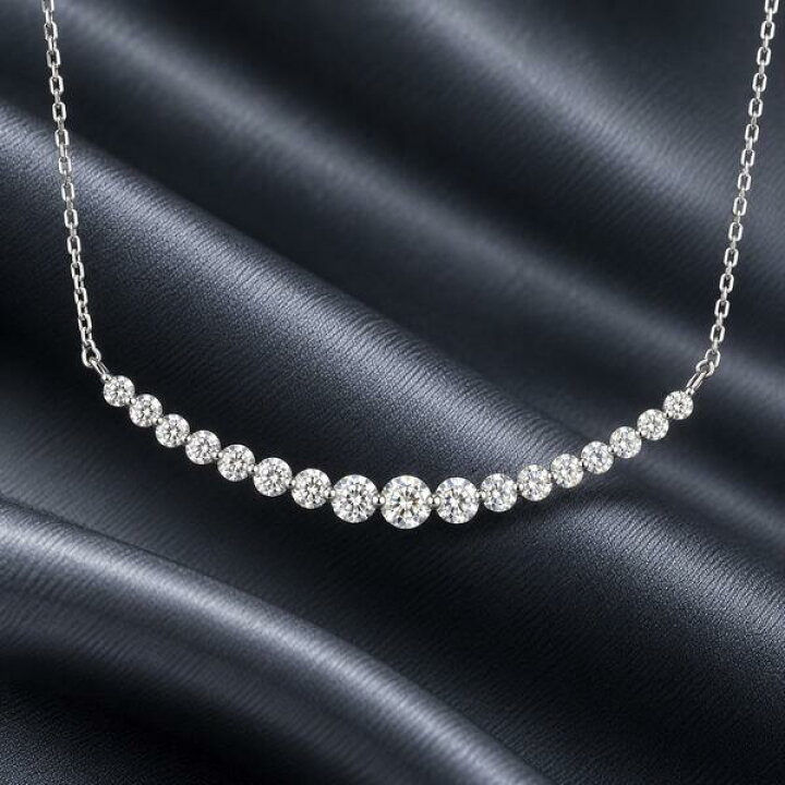 楽天市場】ダイヤモンド ネックレス ラインネックレス 0.5ct K18 