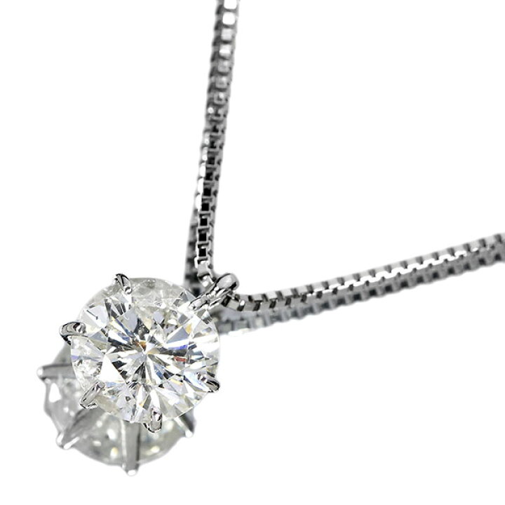 楽天市場】1カラット ダイヤモンド ネックレス 一粒 1.0ct 6本爪 