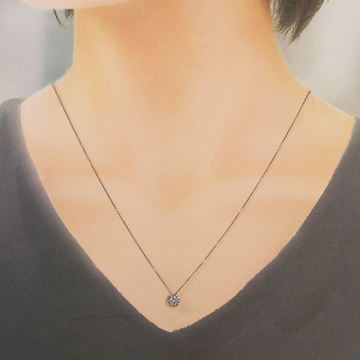 楽天市場】天然ダイヤモンド ネックレス 0.3ct プラチナ Pt950  