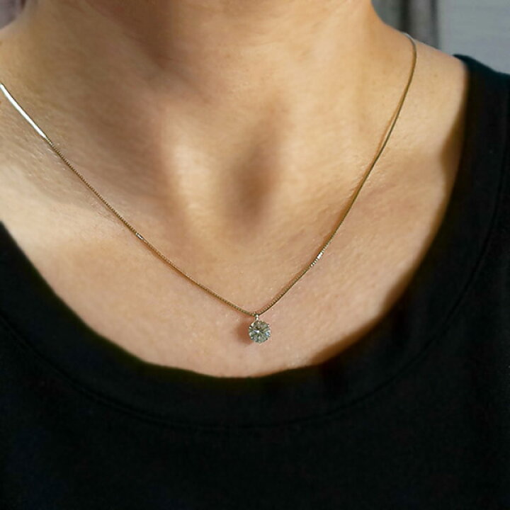楽天市場】ダイヤモンド ネックレス 一粒 0.8ct 6本爪 プラチナ Pt900  