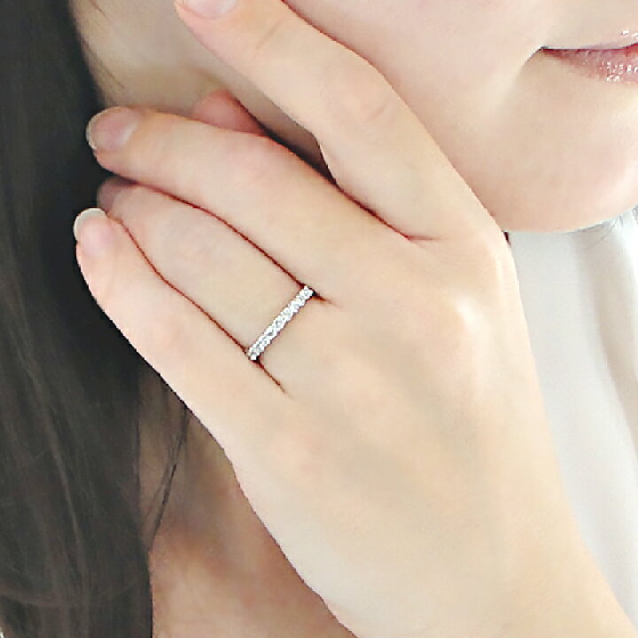楽天市場】Pt900【0.5ct】共有爪 ダイヤモンド エタニティ リング 
