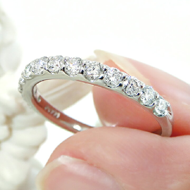 楽天市場】Pt900【0.5ct】共有爪 ダイヤモンド エタニティ リング 