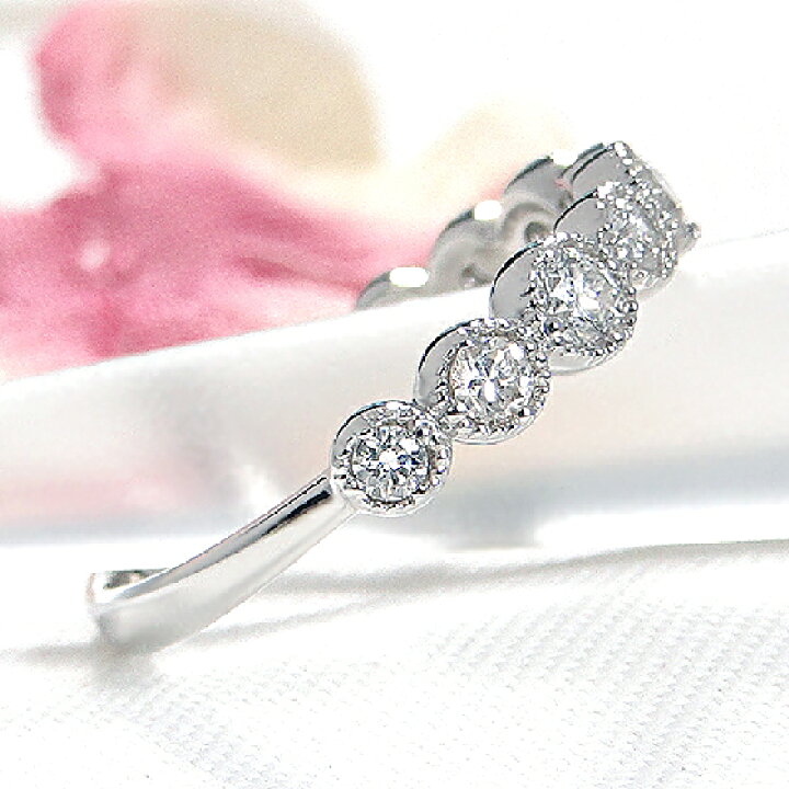 楽天市場】Pt900【0.58ct】ミル打ち ダイヤモンド エタニティ リング 