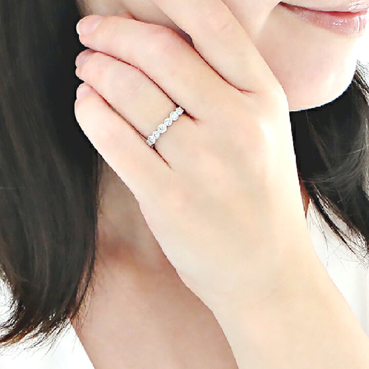 楽天市場】Pt900【0.58ct】ミル打ち ダイヤモンド エタニティ リング 