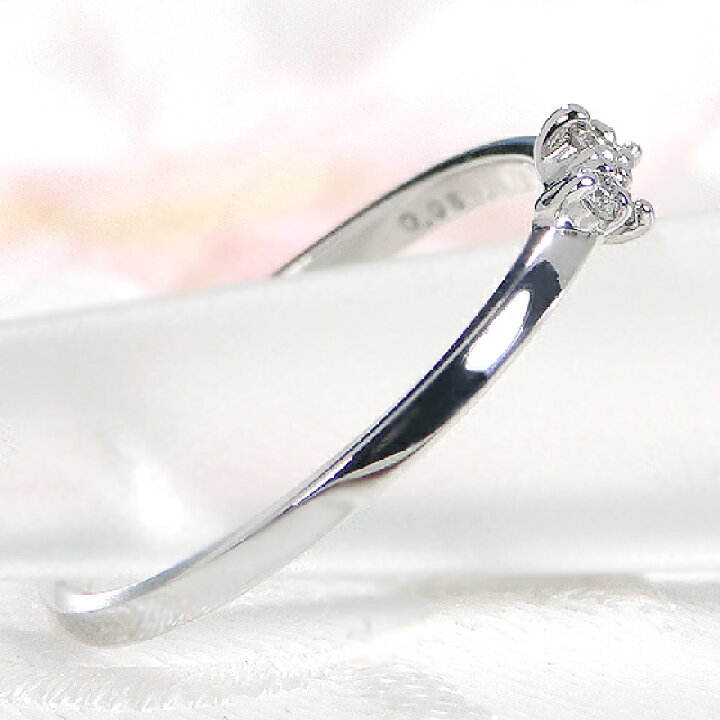 楽天市場】Pt900 【0.05ct】 ダイヤモンド ピンキー リング【送料無料 