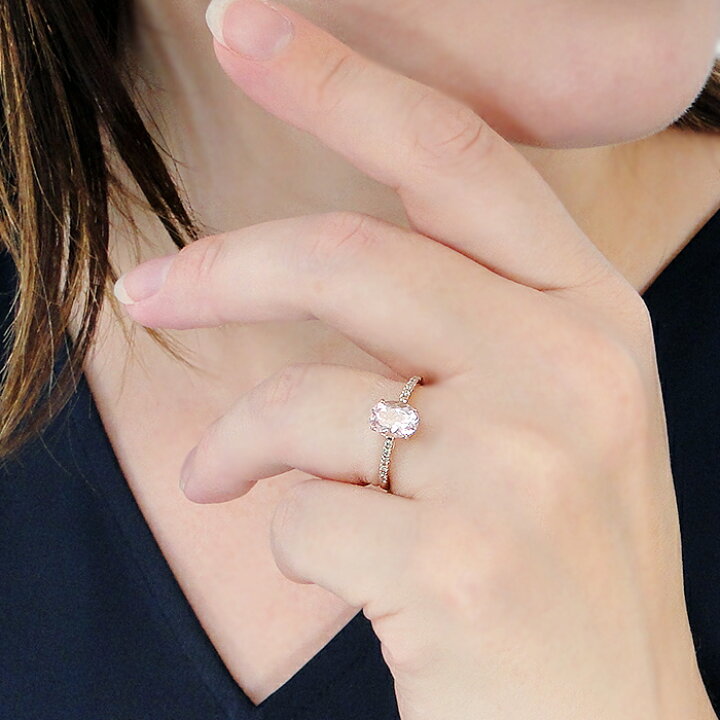 楽天市場】【鑑別書付】【0.12ct】K18PG モルガナイト ダイヤモンド  