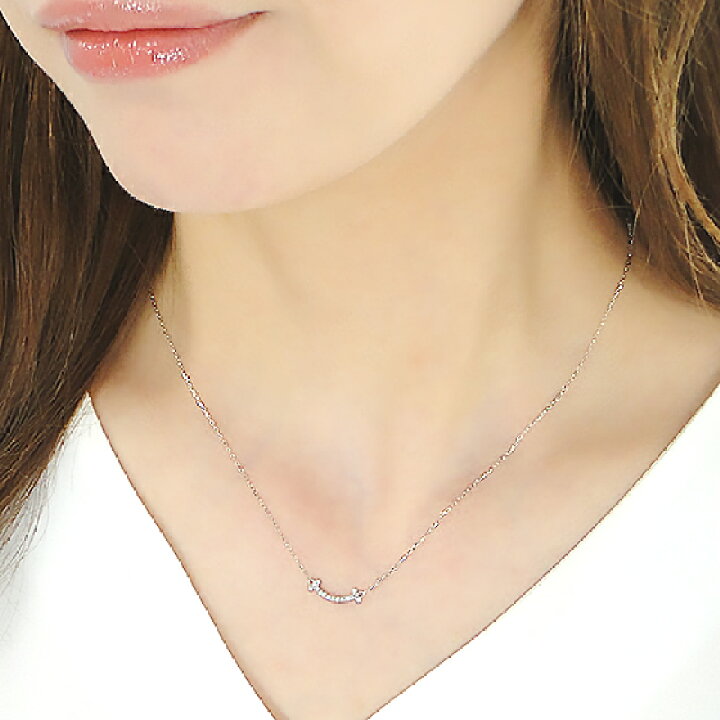 楽天市場】K18WG ダイヤモンド リバーシブル ネックレス【0.05ct 