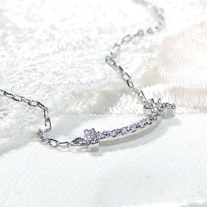 楽天市場】K18WG ダイヤモンド リバーシブル ネックレス【0.05ct 
