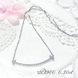 Pt900 �_�C�������h ���C�� �l�b�N���X�y0.30ct�z�y���������z�y����萔�������z�y�i���ۏ؏��z �v���`�i ���f�B�[�X �W���G���[ �X�}�C�����C�� �_�C���y���_���g �X�}�C�� ���o�[�V�u���l