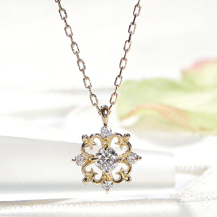 楽天市場】K18YG ダイヤモンド ネックレス【0.15ct】【送料無料】【代 
