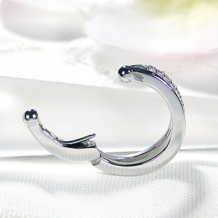 楽天市場】片耳用 Pt950 ダイヤモンド バネ式 イヤーカフ【0.15ct  