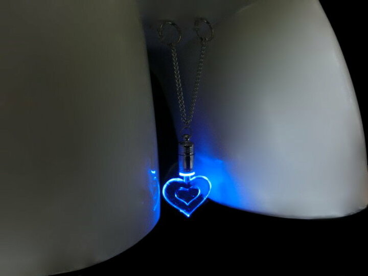 楽天市場 ラビアチェーン ハート ブルーled 動画あり 光るジュエリー 光るアクセサリー 夜間 Jewelry Hanazono