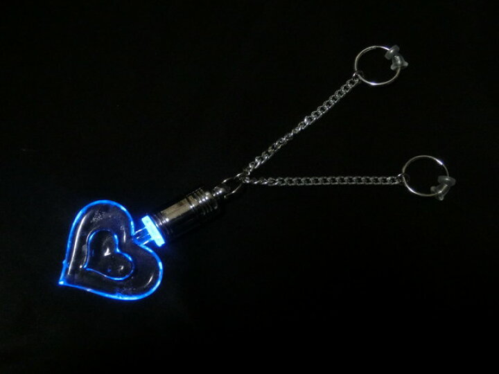 楽天市場 ラビアチェーン ハート ブルーled 動画あり 光るジュエリー 光るアクセサリー 夜間 Jewelry Hanazono