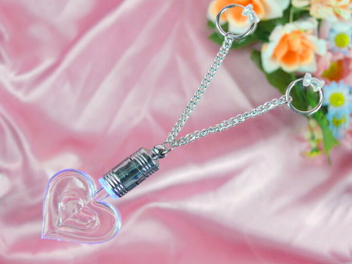 楽天市場 ラビアチェーン ハート ブルーled 動画あり 光るジュエリー 光るアクセサリー 夜間 Jewelry Hanazono
