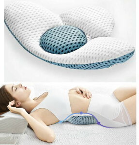 クッション 腰枕 腰痛 就寝安眠サポート 体圧分散 腰まくら 産前 産後 腰痛の方 仰向き寝 横向き寝 高さ調整可能 姿勢の矯正