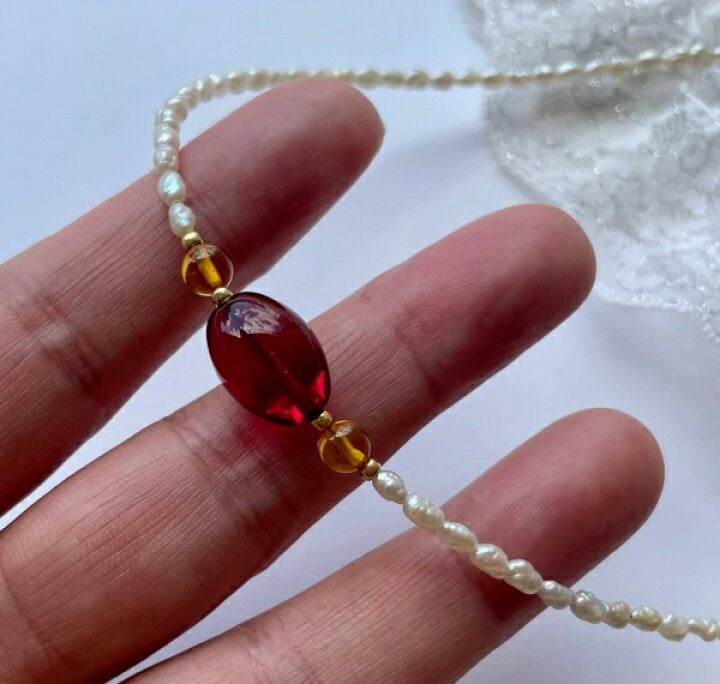 楽天市場】【還暦祝い 女性】【天然琥珀】琥珀 ネックレス レッド 