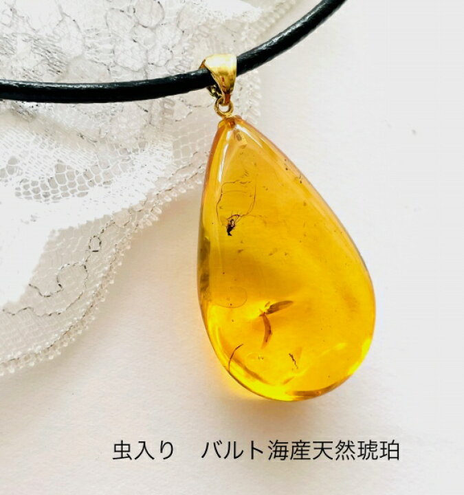 楽天市場】【天然琥珀】【虫入り琥珀】琥珀 ペンダント こはく 