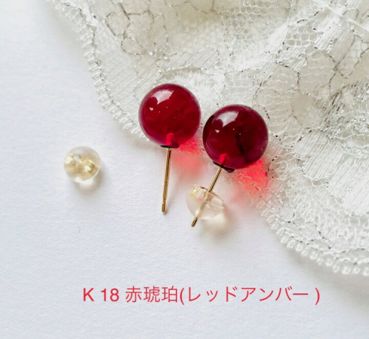 楽天市場】【還暦祝い 女性】【天然琥珀】【K18ピアス】【琥珀 ピアス 