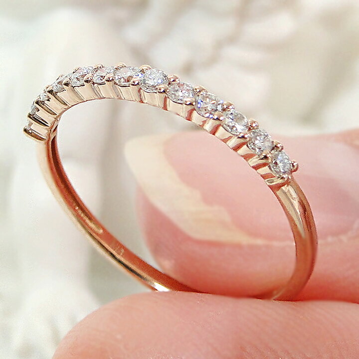 楽天市場】K18YG/PG/WG【0.20ct】ダイヤモンド エタニティリング 