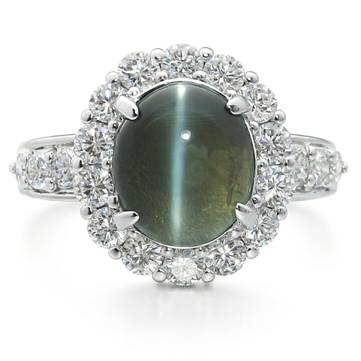 楽天市場 キャッツアイ 指輪 プラチナ リング キャッツアイ 4 170ct ダイヤ 1 068ct 中央宝石研究所鑑別書 付き 2月 誕生石 キャッツアイ リング ジュエリー ベビーリングsindbad