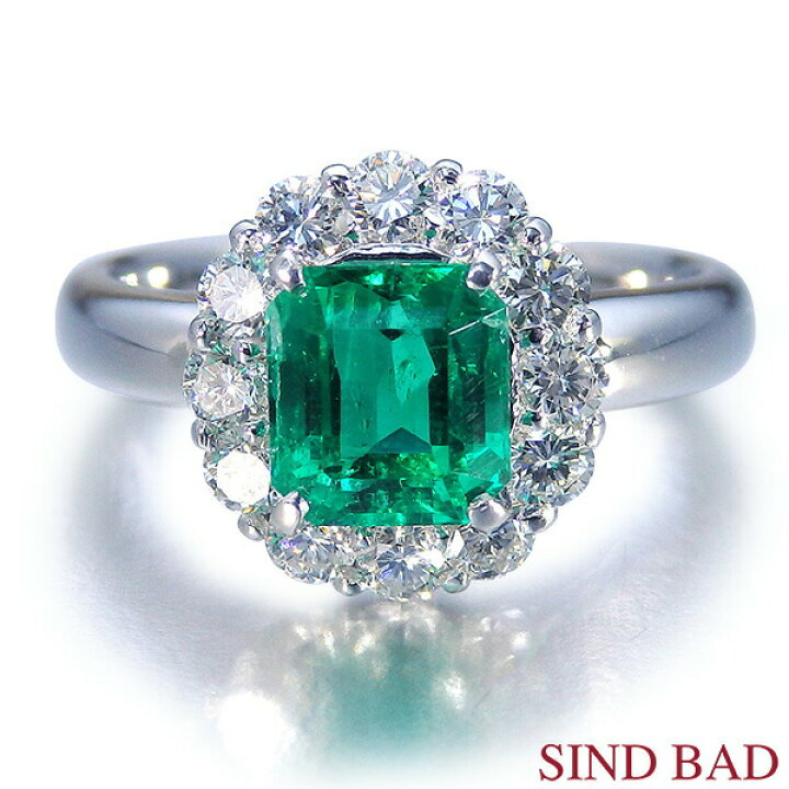 楽天市場】エメラルド 指輪 プラチナ エメラルド 1.23ct ダイヤ 0.607 